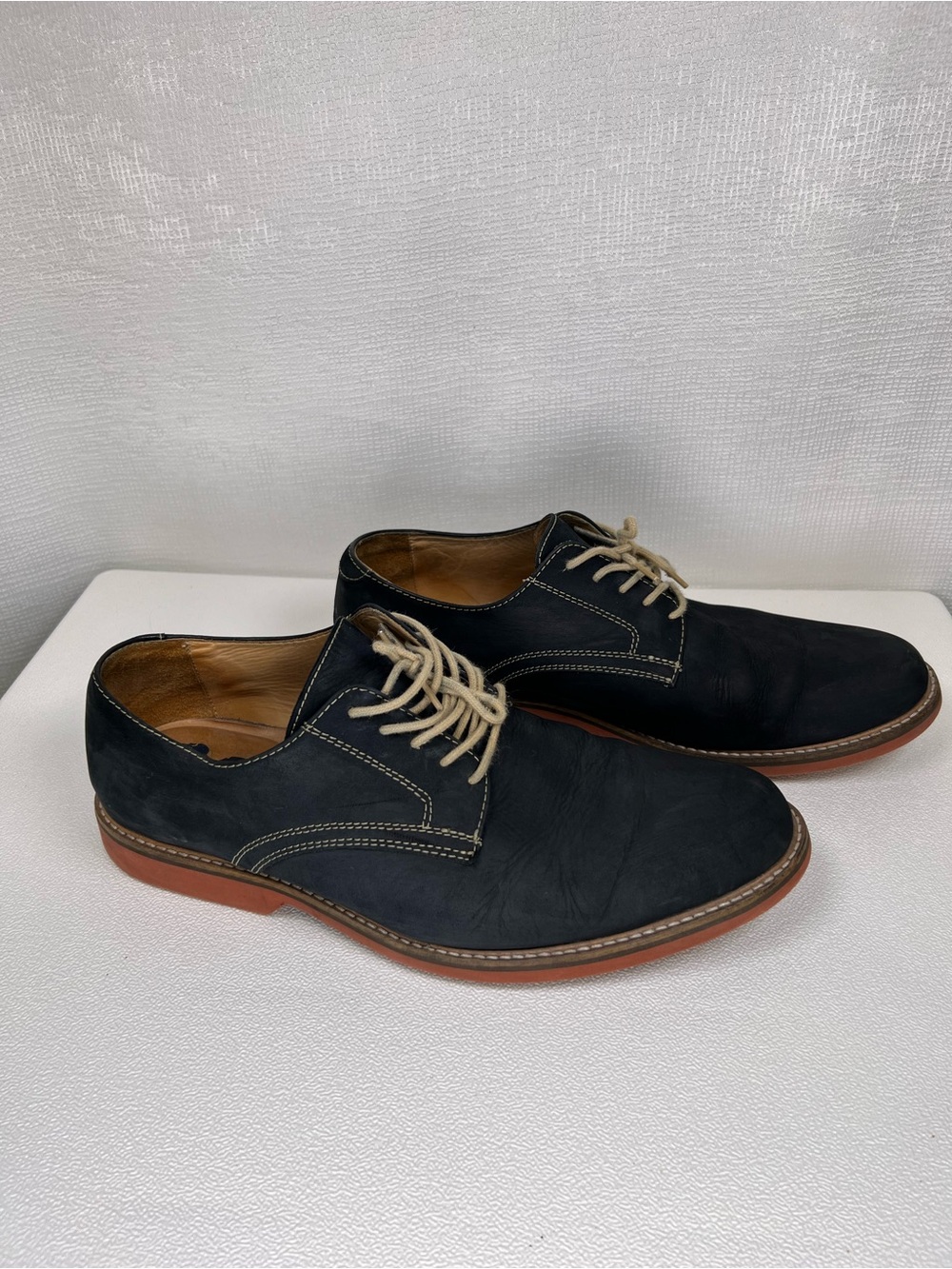 1901(Nordstrom) Classic Men's Navy Suede Derby Shoes with Contrast Laces Size 11